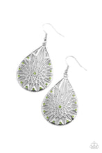 Load image into Gallery viewer, Paparazzi 💜 &quot;Icy Mosaic&quot; -- Silver/Green Earrings
