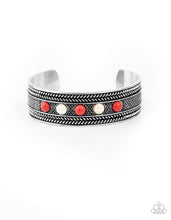 Load image into Gallery viewer, Paparazzi 💜 &quot;Quarry Quake&quot; -- Red Cuff Bracelet
