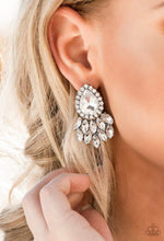 Load image into Gallery viewer, Paparazzi 💜 &quot;A Breath of Fresh HEIR&quot; -- White Rhinestone Earrings
