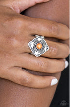 Load image into Gallery viewer, Paparazzi 💜 &quot;Four Corner Fashion&quot; -- Orange Ring
