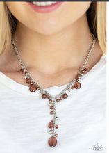 Load image into Gallery viewer, Paparazzi 💜 &quot;Crystal Couture&quot; -- Brown Necklace
