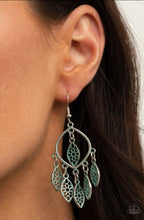 Load image into Gallery viewer, Paparazzi 💜 &quot;Artisan Garden&quot; -- Silver/Green Earrings
