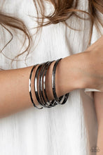 Charger l&#39;image dans la galerie, Paparazzi 💜 &quot;Top of the Heap&quot; -- Black Bracelets
