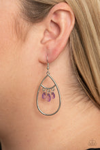 Load image into Gallery viewer, Paparazzi 💜 &quot;Shimmer Advisory&quot; -- Silver/Purple Earrings
