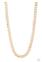 Cargar imagen en el visor de la galería, Paparazzi 💜”The Underdog- Men’s Gold necklace
