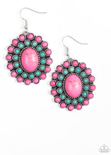 Charger l&#39;image dans la galerie, Paparazzi 💜 &quot;Stone Solstice&quot; -- Pink/Blue Earrings
