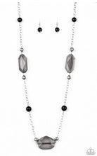 Load image into Gallery viewer, Paparazzi 💜 “Crystal Charm” -- Black/Silver Necklace
