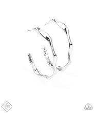 Load image into Gallery viewer, Paparazzi 💜 “ Coveted Curves “ — Silver hoop earrings
