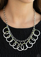 Load image into Gallery viewer, Paparazzi 💜 &quot;Drop by Drop&quot; -- Silver/Green Necklace
