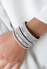 Load image into Gallery viewer, Paparazzi💜 “All Hustle And Hairspray” -- Silver Wrap Bracelet
