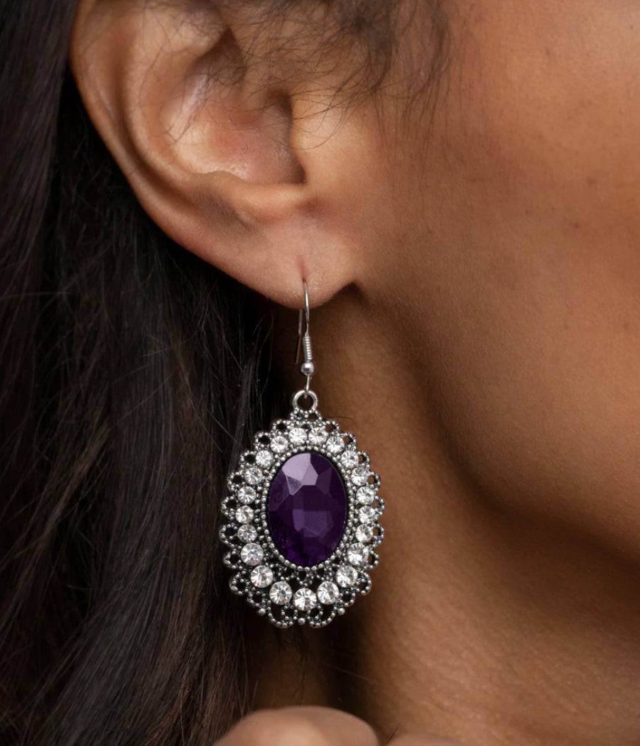 Paparazzi 💜 GLACIAL GARDENS - PURPLE Earrings