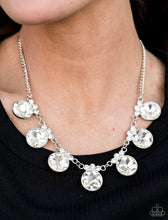 Load image into Gallery viewer, Paparazzi 💜 &quot;Glow-Getter Glamour&quot; -- Silver/White Necklace
