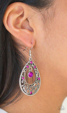 Load image into Gallery viewer, Paparazzi 💜 &quot;Gotta Get That Glow&quot; -- Pink/Silver Earrings
