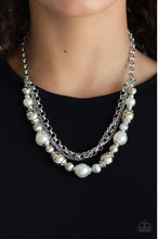 Load image into Gallery viewer, Paparazzi 💜 &quot;Fifth Avenue Romance&quot; -- White/Silver Necklace
