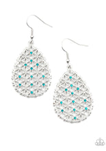 Load image into Gallery viewer, Paparazzi 💜 &quot;Glorious Gardens&quot; -- Silver/Blue Earrings
