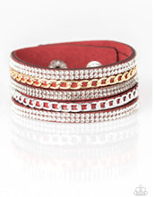 Cargar imagen en el visor de la galería, Paparazzi 💜 &quot;Fashion Fiend&quot; -- Red Wrap Bracelet
