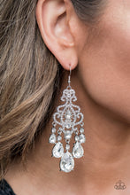 Load image into Gallery viewer, Paparazzi 💜 &quot;Queen Of All Things Sparkly&quot; -- White Earrings
