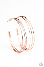 Cargar imagen en el visor de la galería, Paparazzi 💜 &quot;Rimmed Radiance&quot; -- Copper Hoop Earrings
