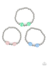 Load image into Gallery viewer, Paparazzi 💜 STARLET SHIMMER 💜 Striped Bead Bracelets -- 5 Pack
