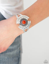 Load image into Gallery viewer, Paparazzi 💜 &quot;Incredibly Indie&quot; -- Orange/Silver Cuff Bracelet
