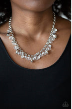 Load image into Gallery viewer, Paparazzi 💜 &quot;Downstage Dazzle&quot; -- White Necklace
