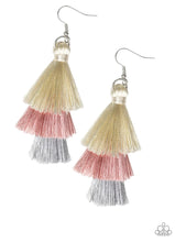 Charger l&#39;image dans la galerie, Paparazzi 💜 &quot;Hold Onto Your Tassel!&quot; -- White/Pink/Gray Earrings
