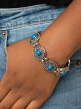 Cargar imagen en el visor de la galería, Paparazzi 💜 &quot;Flirty Finery&quot; -- Blue Bracelet
