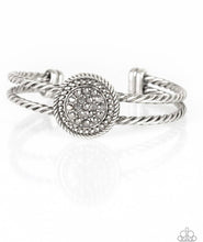 Load image into Gallery viewer, Paparazzi 💜 &quot;Definitely Dazzling&quot; -- Silver Cuff Bracelet
