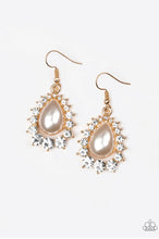 Load image into Gallery viewer, Paparazzi 💜 &quot;Regal Renewal&quot; -- White/Gold Earrings
