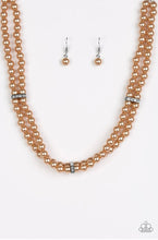 Load image into Gallery viewer, Paparazzi 💜 &quot;Put on Your Party Dress&quot; -- Brown Pearl Necklace
