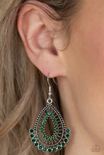 Load image into Gallery viewer, Paparazzi 💜 &quot;Castle Collection&quot; -- Green Earrings
