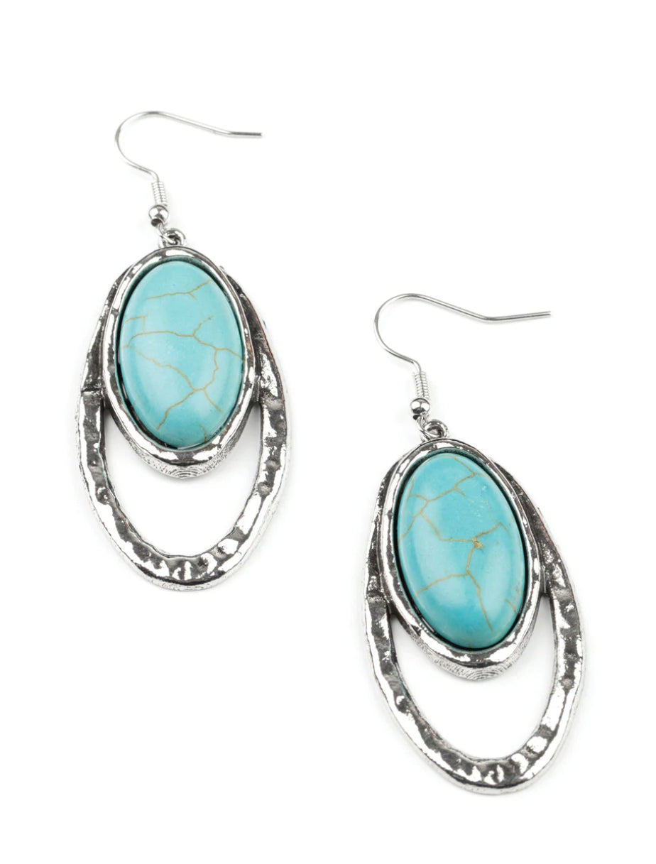 Paparazzi 💜 Pasture Paradise - Blue Earrings