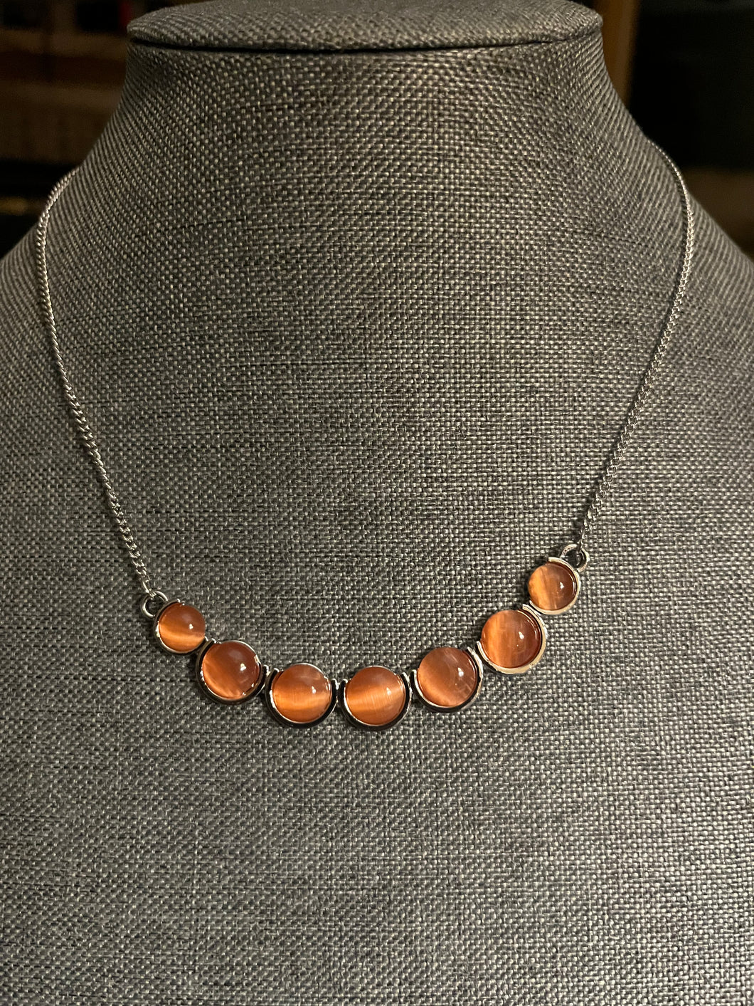 Paparazzi 💜 Serenely Scalloped - Orange  Necklace