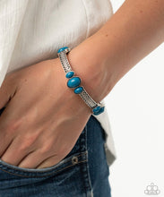 Cargar imagen en el visor de la galería, Paparazzi 💜 &quot;Instant Zen&quot; -- Blue/Silver Bracelet
