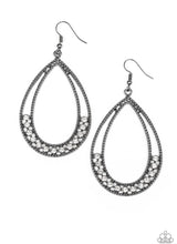 Load image into Gallery viewer, Paparazzi 💜 &quot;Glitz Fit&quot; -- White/Gunmetal Earrings
