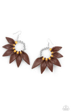 Load image into Gallery viewer, Paparazzi 💜 &quot;Flower Child Fever&quot; -- Brown/Orange Earrings
