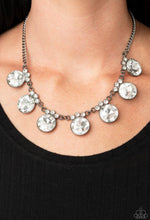 Load image into Gallery viewer, Paparazzi 💜 &quot;Glow-Getter Glamour&quot; -- Gunmetal/White Necklace
