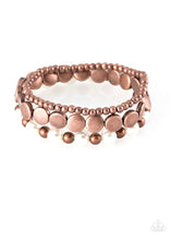 Lade das Bild in den Galerie-Viewer, Paparazzi 💜 &quot;Girly Girl Glamour&quot; -- Copper/White Bracelet
