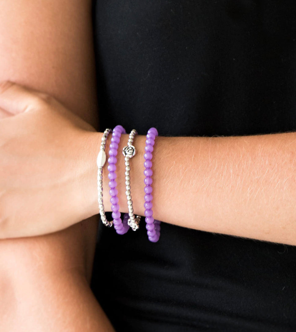 Paparazzi 💜 Blooming Buttercups - Purple  Bracelet