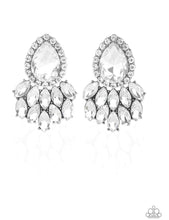 Load image into Gallery viewer, Paparazzi 💜 &quot;A Breath of Fresh HEIR&quot; -- White Rhinestone Earrings
