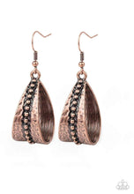 Load image into Gallery viewer, Paparazzi 💜 &quot;STIRRUP Some Trouble&quot; -- Copper Earrings
