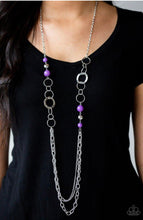 Cargar imagen en el visor de la galería, Paparazzi 💜 &quot;Modern Motley&quot; -- Purple/Silver Necklace
