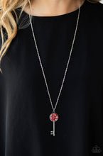 Load image into Gallery viewer, Paparazzi 💜 &quot;Key Keepsake&quot; -- Red Necklace
