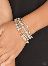 Cargar imagen en el visor de la galería, Paparazzi 💜 &quot;Babe-alicious&quot; -- Silver/Brown Bracelets
