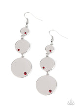 Lade das Bild in den Galerie-Viewer, Paparazzi 💜”Poshly Polished” -- Silver/Red Earrings
