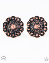 Load image into Gallery viewer, Paparazzi 💜 &quot;Foxy Flower Gardens&quot; -- Copper Clip-On Earrings
