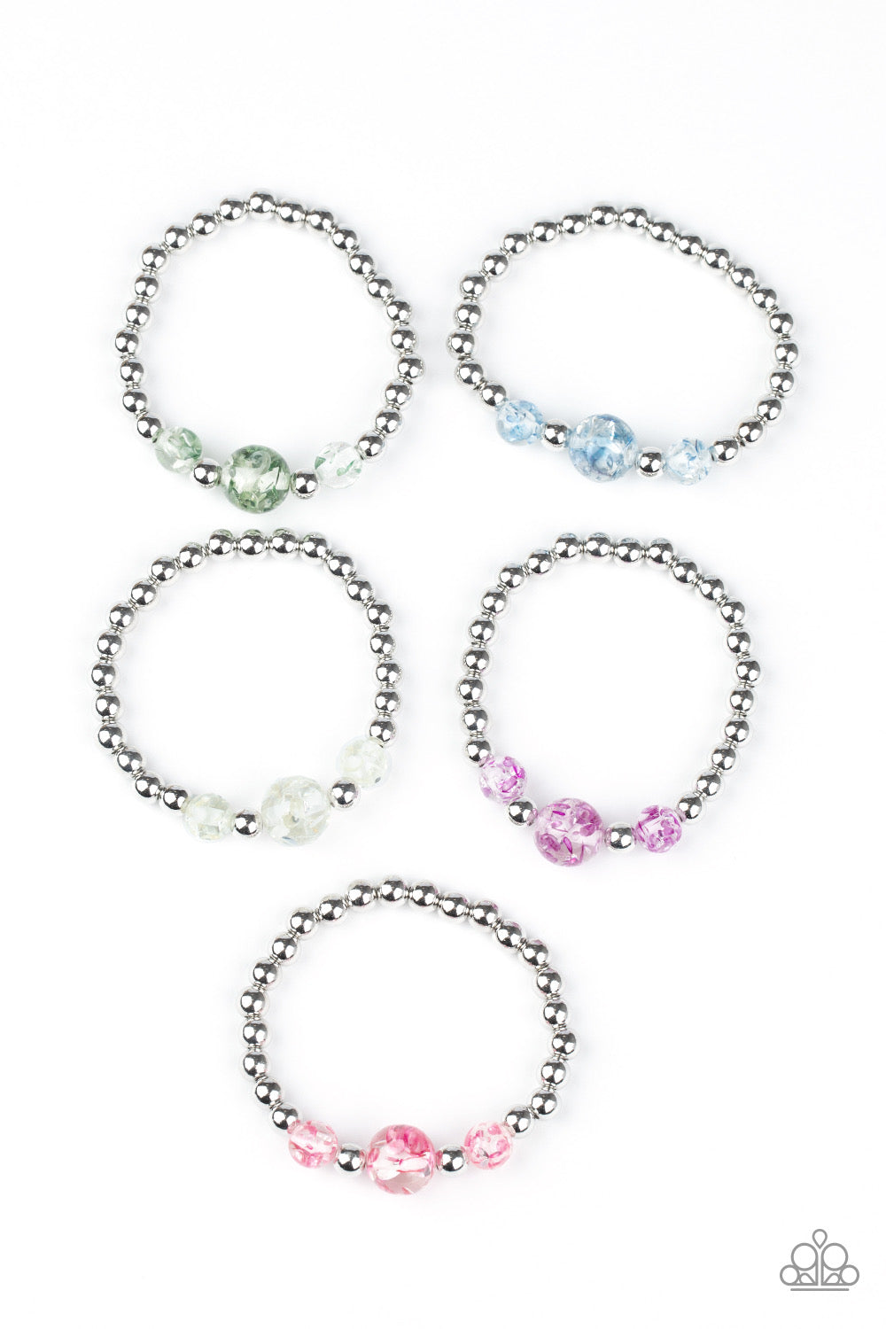 Paparazzi 💜 STARLET SHIMMER 💜 Glassy Bead Bracelets -- 5 Pack