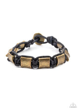 Load image into Gallery viewer, Paparazzi 💜 &quot;Rural Crew&quot; -- Brass/Black Urban Bracelet
