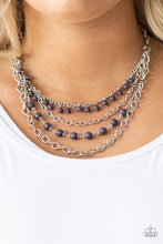 Charger l&#39;image dans la galerie, Paparazzi 💜 &quot;Ground Forces&quot; -- Purple Necklace
