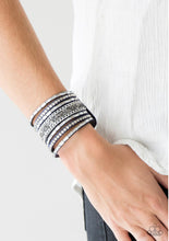 Cargar imagen en el visor de la galería, Paparazzi 💜 &quot;Rhinestone Rumble&quot; -- Blue Wrap Bracelet
